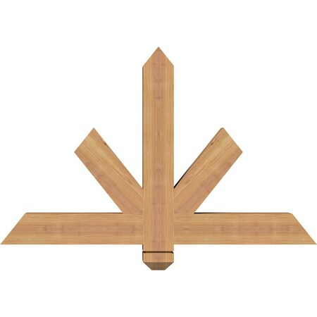 Ekena Millwork Kennewick Timber Gable Bracket, Western Red Cedar, 36"W x 23"H x 3 1/2"D x 3 1/2"F, 15/12 Pitch GBW036X23X0404KEN00SWR